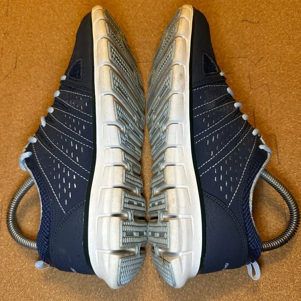 Skechers Synergy Elite Status Navy Blue Sneakers 11963 Womens Size 6.5